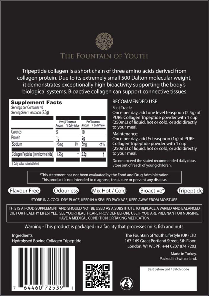 Exclusive Pure Bovine Tripeptide Collagen 100g